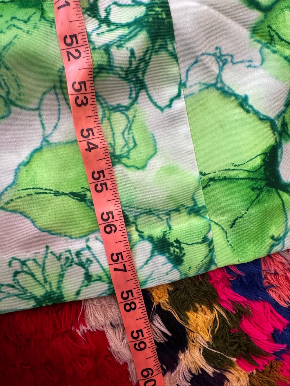70s Vintage Handmade Bright Green Floral Maxi Shirt Dress Sz M - Picture 10 of 10